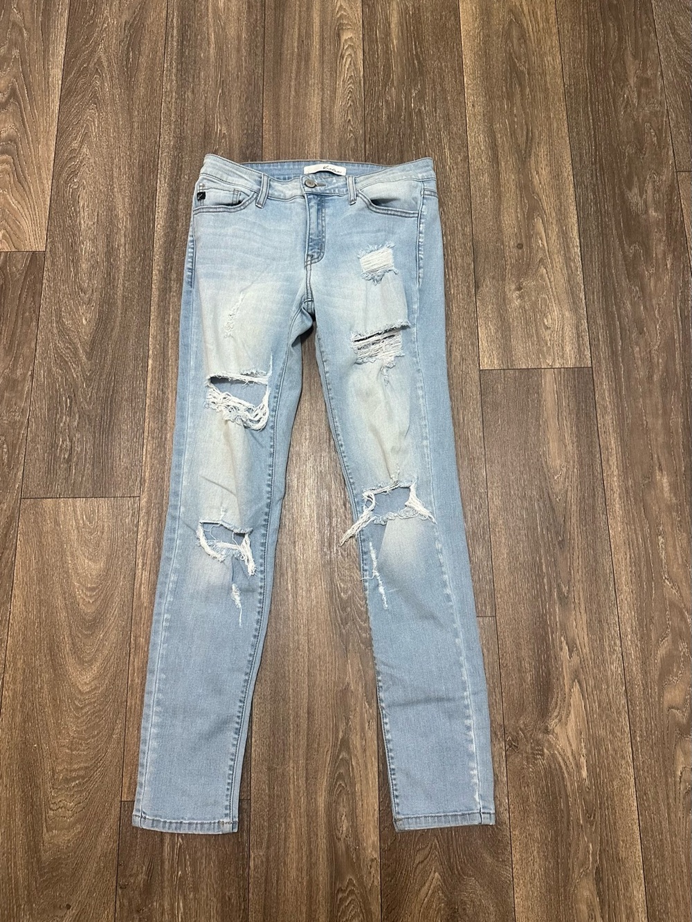 KanCan Light Blue Ripped Mid Rise Skinny Jeans